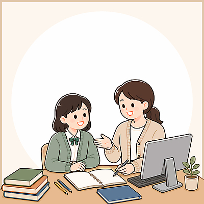 학생 여자 교육 지도 일러스트 교실 대화 설명 책 학습 교사 공책 도구 도움 국내일러스트 AI파일 직업 컨셉 학교 모션 문구용품 말하기 사람 파일형식 벡터 오브젝트