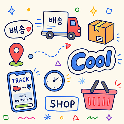 시계 지도 일러스트 자동차 관리 쇼핑 세트 상자 상점 어플리케이션 낙서 상품 장바구니 배송 오브젝트 확인 서비스 손그림 위치 국내일러스트 AI파일 육상교통 바구니 파일형식 벡터 교통수단 교통