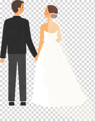 편집이미지 손 부부 드레스 신부 신랑 결혼 결혼식 함께함 사랑 서기 이벤트 뒷모습 흰색 예복 PNG 커플 옷 감정 뷰포인트 컬러 컨셉 모션 신체부위 파일형식 관계 사람