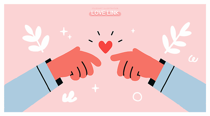 손 디자인 상징 분홍색 일러스트 관계 사랑 마음 연결 그림 조화 스타일 국내일러스트 AI파일 감정 컬러 신체부위 파일형식 벡터 사람