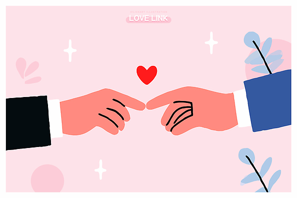 손 디자인 상징 분홍색 일러스트 관계 사랑 사람 만남 양손 하트 연결 그림 국내일러스트 AI파일 모양 감정 컬러 컨셉 신체부위 파일형식 벡터