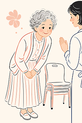 노년 문화 의자 일러스트 관계 한국 고개숙이기 대화 웃음 방 만남 예절 인사 배려 존경 국내일러스트 AI파일 아시아 가구 컨셉 표정 숙이기 말하기 성인 파일형식 벡터 나라 포즈 생활용품 모션 사람 오브젝트