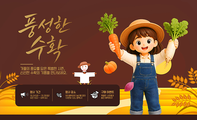 템플릿 이벤트 농작물 당근 수확 가을 무 수확철 이미지템플릿 AI파일 계절 농업 뿌리채소 파일형식 벡터 산업 채소
