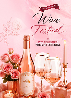 템플릿 와인잔 이벤트 장식 장미 와인 축제 와인병 즐거움 특별함 와인축제 이미지템플릿 AI파일 꽃 감정 컨셉 술잔 병_용기 주류 파일형식 벡터 식물 음료 잔 식기