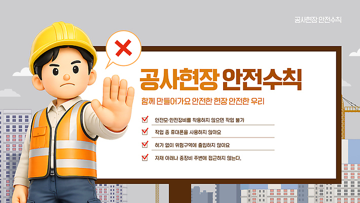 템플릿 교육 건축 경고 안전 건설현장 예방 규칙 작업자 체크리스트 이미지템플릿 AI파일 건설업 파일형식 벡터 산업