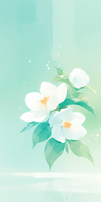 JPG 식물 꽃 화초 백그라운드 잎 일러스트 자연 초록색 흰색 그림 부드러움 화사함 조화 AI일러스트 컬러 컨셉 감각 생태계 파일형식 AI콘텐츠
