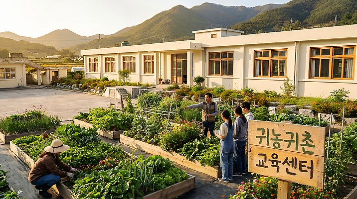JPG 식물 편집이미지 교육 꽃 채소 자연 수업 관리 사람 여러명 농장 농사 흙 재활용 센터 리모델링 편집실사 AI인물포토 AI콘텐츠 폐교 다수 농업 학교 CG 친환경 생태계 파일형식 AI포토 산업 환경