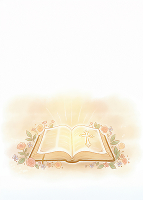 JPG 디자인 꽃 종교 문화 예술 상징 일러스트 장식 빛 독서 믿음 성경 기도 오픈 중앙 편안함 오브젝트 문서 이미지 복음 국내일러스트 AI일러스트 AI콘텐츠 식물 감정 종교용품 감각 파일형식