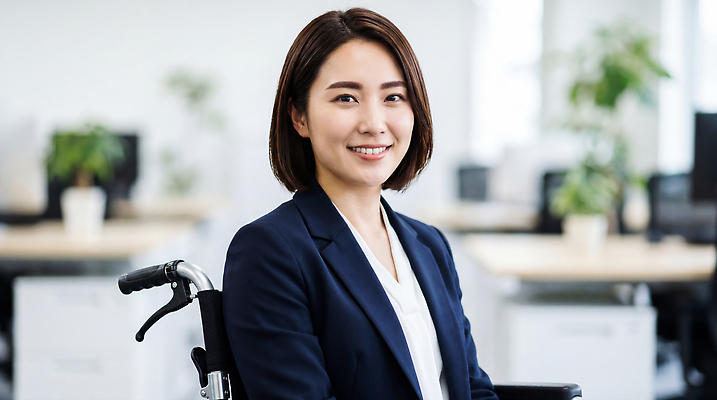 JPG 식물 편집이미지 여자 직장 웃음 정장 일상 컴퓨터 사무실 작업 직장인 장애인 모던 휠체어 의료성형뷰티 편집실사 AI인물포토 AI콘텐츠 직업 옷 회사 비즈니스 표정 사람 라이프 전자제품 CG 장애 파일형식 AI포토 생활