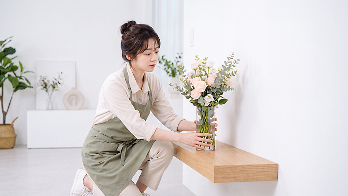 JPG 식물 편집이미지 여자 꽃 탁자 아침 실내 인테리어 햇빛 꽃병 공간 정리 조정 손질 의료성형뷰티 편집실사 AI인물포토 AI콘텐츠 주간 디자인 가구 사람 내부 빛 수상스포츠 CG 파일형식 AI포토 자연요소 스포츠 생활용품 오브젝트