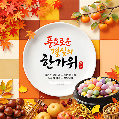 PSD 편집이미지 전통 접시 명절 문화 음식 과일 한국 감 추석 다양 가을 배 사과 밤 송편 대추 풍요 이미지편집 식기 계절 기념일 아시아 다수 컨셉 떡 파일형식 나라 이벤트