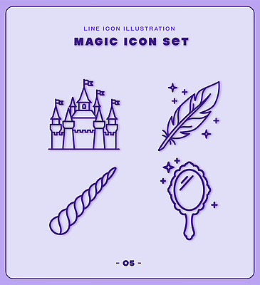 디자인 백그라운드 일러스트 뿔 세트 거울 성 깃털 그림 마법 유니콘 특징 국내일러스트 AI파일 건축물 파일형식 벡터 건축