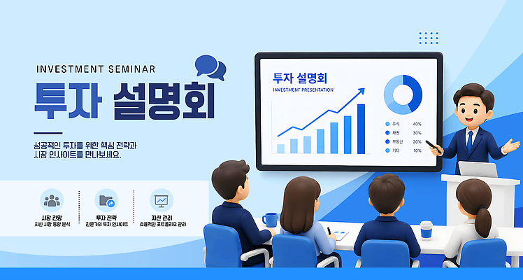 템플릿 남자 비즈니스 회의 그래프 관리 경제 자료 정보 발표 전문직 투자 전략 세미나 투자설명회 이미지템플릿 AI파일 직업 사람 설명회 파일형식 벡터