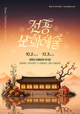 PSD 템플릿 전통 포스터 전통문화 문화 예술 한옥 한국 이벤트 전시회 작품 프로그램 이미지템플릿 한국전통 아시아 고건축 미술 전시 파일형식 건축물 나라 문화예술 건축