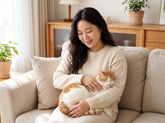 JPG 식물 편집이미지 여자 행복 거실 안기 조명 일상 반려동물 소파 귀여움 고양이 편안함 의료성형뷰티 편집실사 동물 감정 컨셉 의자 포유류 모션 사람 라이프 감각 CG 파일형식 가구 생활 생활용품 오브젝트