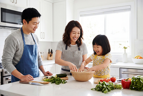 JPG 편집이미지 여자 남자 행복 어린이 채소 과일 재료 가족 함께함 요리 미소 부모 주방 즐거움 요리중 의료성형뷰티 편집실사 AI인물포토 AI콘텐츠 감정 컨셉 관계 모션 표정 사람 CG 파일형식 AI포토