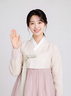 JPG 편집이미지 한국전통 전통 손 옷 여자 문화 한국 미소 인사 한복 의료성형뷰티 편집실사 아시아 표정 사람 신체부위 예절 전통의상 CG 파일형식 나라