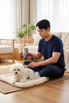 JPG 편집이미지 남자 반려견 거실 가정 털 함께함 반려동물 목욕 매트 강아지 드라이어 빗질 돌봄 의료성형뷰티 씻겨주기 편집실사 동물 컨셉 모션 사람 청결 미용용품 개 CG 파일형식 포유류 위생 오브젝트
