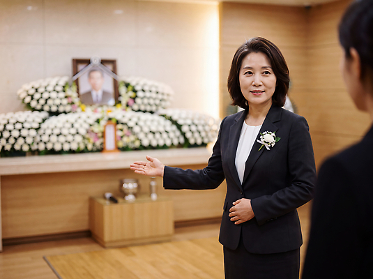 JPG 편집이미지 여자 꽃 사람 친구 슬픔 친척 고인 헌화 의료성형뷰티 장의사 장례식장 편집실사 식물 직업 감정 가족 관계 CG 장례식 추모 파일형식
