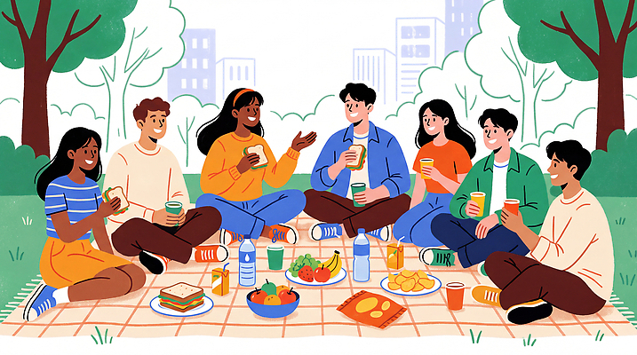 JPG 나무 음료 음식 일러스트 자연 놀이 아침 디저트 대화 웃음 건물 친구 소풍 모임 도시 그룹 편안함 즐거움 국내일러스트 주간 식물 건축물 감정 관계 표정 말하기 야외활동 감각 생태계 파일형식 자연요소 건축 모션