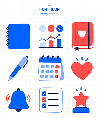 기호 디자인 일러스트 그래프 세트 도구 하트 메모지 계획 알림 스타 체크리스트 미니멀 국내일러스트 AI파일 모양 문자 컨셉 사무용품 파일형식 벡터 문구용품 오브젝트