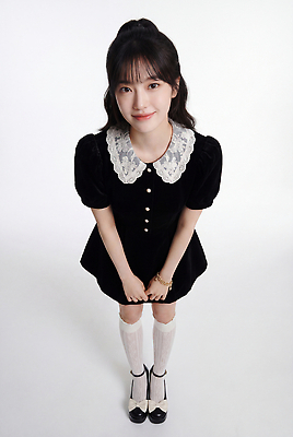 JPG 편집이미지 드레스 여자 패션 어린이 포즈 미소 귀여움 검은색 매력적 흰색 의료성형뷰티 스타일 편집실사 옷 컬러 컨셉 표정 사람 CG 파일형식