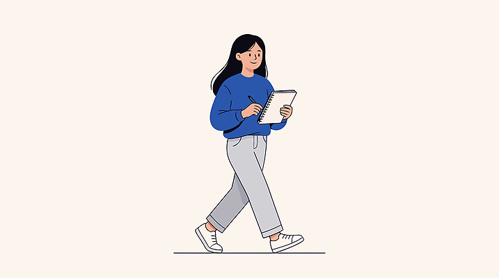 학생 손 옷 여자 감정 생각 일러스트 바지 거리 일상 파란색 걷기 공책 산책 기록 도시 즐거움 주말 밝은색 국내일러스트 AI파일 컬러 모션 하의 휴식 문구용품 사람 라이프 신체부위 파일형식 벡터 컨셉 생활 오브젝트