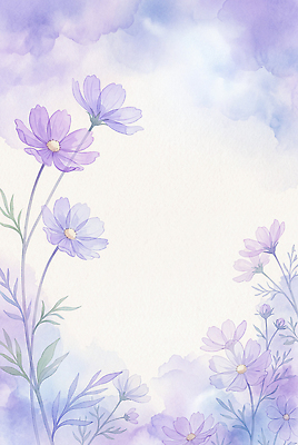 JPG 식물 디자인 꽃 백그라운드 일러스트 자연 수채화 보라색 들꽃 그림 부드러움 화사함 국내일러스트 AI일러스트 AI콘텐츠 컬러 컨셉 감각 생태계 파일형식