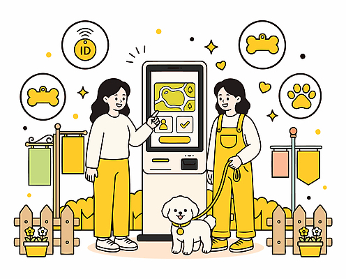 동물 공원 반려견 일러스트 놀이 대화 사람 친구 담장 스크린 산책 개 즐거움 키오스크 국내일러스트 AI파일 공공시설 감정 포유류 관계 휴식 말하기 반려동물 파일형식 벡터 컨셉 모션 시설