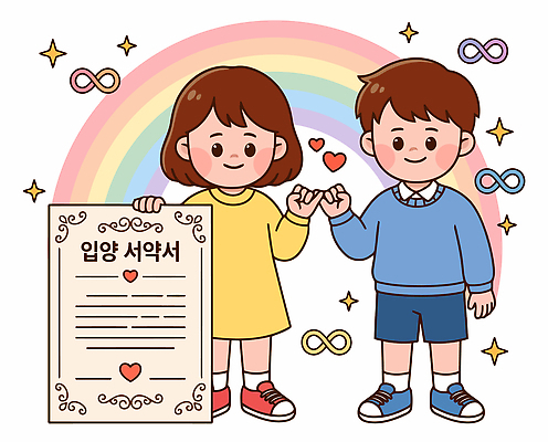행복 어린이 무지개 일러스트 가족 사랑 미소 친구 손잡기 보호 소중 계약 약속 입양 국내일러스트 AI파일 자연요소 감정 컨셉 비즈니스 관계 모션 표정 사람 파일형식 벡터