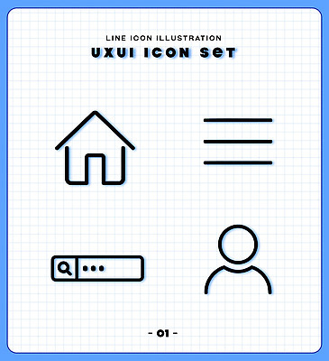 아이콘 디자인 선 도안 주택 세트 검색 메뉴 UI 검색창 사용자 미니멀 2D아이콘 AI파일 건물 파일형식 벡터 건축물 건축