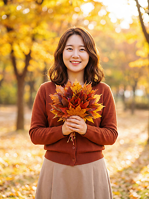 JPG 편집이미지 공원 여자 데이트 자연 단풍나무 나뭇잎 미소 이벤트 햇빛 가을풍경 즐거움 의료성형뷰티 편집실사 AI인물포토 AI콘텐츠 나무 공공시설 감정 단풍 잎 표정 사람 풍경 빛 가을 CG 생태계 파일형식 AI포토 식물 계절 시설