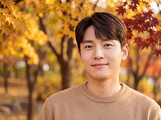 JPG 편집이미지 공원 남자 행복 데이트 자연 단풍나무 미소 웃음 야외 가을풍경 산책 의료성형뷰티 편집실사 AI인물포토 AI콘텐츠 나무 공공시설 감정 단풍 휴식 표정 사람 풍경 가을 CG 생태계 파일형식 AI포토 식물 계절 컨셉 잎 시설