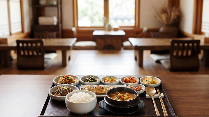 JPG 편집이미지 전통 한식 식탁 밥 반찬 한국 따뜻함 요리 식당 식사 상차림 된장찌개 고객 편집실사 AI포토 AI콘텐츠 아시아 음식 탁자 상점 찌개 CG 파일형식 나라 가구 생활용품 오브젝트