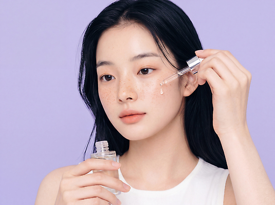 JPG 편집이미지 여자 화장 화장품 상품 피부 피부관리 스킨케어 주근깨 의료성형뷰티 세럼 편집실사 AI인물포토 AI콘텐츠 사람 신체부위 뷰티 점 CG 파일형식 AI포토