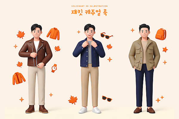 잡화 옷 계절 패션 안경 잎 사람 3D 가을 파일형식 단풍 가방 선글라스 시계 남자 스타일 코디 모델 편집3D 편집이미지 PSD 가을옷