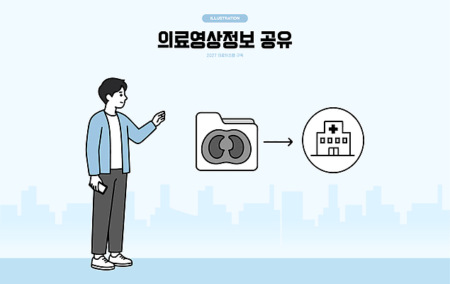 남자 일러스트 의학 기술 건강 병원 자료 진료 환자 정보 서비스 시스템 영상 공유 중요성 제공자 CT촬영 국내일러스트 AI파일 컨셉 의료기기 사람 파일형식 벡터