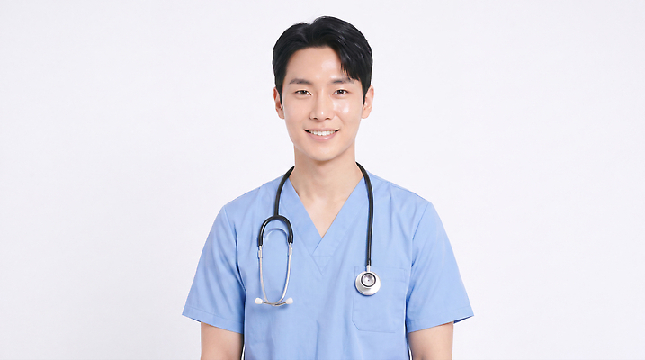 JPG 편집이미지 남자 의학 청진기 건강 병원 미소 치료 진료 의사 전문직 의료성형뷰티 편집실사 AI인물포토 AI콘텐츠 직업 의료기기 표정 사람 의료진 CG 파일형식 AI포토