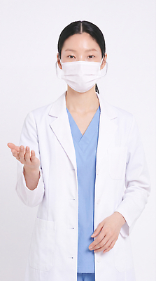 JPG 편집이미지 여자 의학 건강 병원 마스크 설명 치료 진료 의사 가운 의사가운 상담 의료성형뷰티 편집실사 AI인물포토 AI콘텐츠 옷 모션 사람 의료진 CG 파일형식 AI포토 직업
