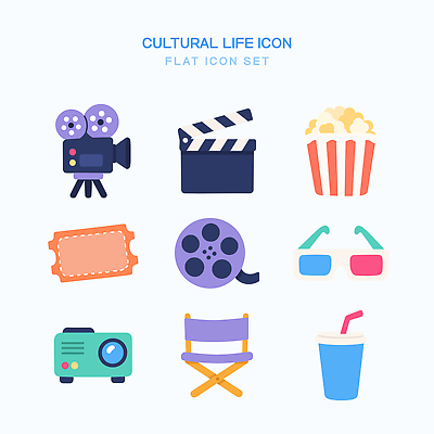 디자인 문화 음료 의자 일러스트 카메라 영화관 필름 영화 팝콘 3D안경 문화생활 빔프로젝트 영화티켓 국내일러스트 AI파일 라이프스타일 안경 가구 문화예술 전자제품 티켓 극장 파일형식 벡터 잡화 생활용품 생활 오브젝트