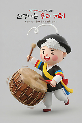 PSD 편집이미지 캐릭터 전통 디자인 문화 음악 한국 3D 춤 사물놀이 북 즐거움 편집3D 감정 아시아 문화예술 타악기 전통놀이 전통공연 디지털합성 파일형식 나라 악기 놀이 공연 이벤트