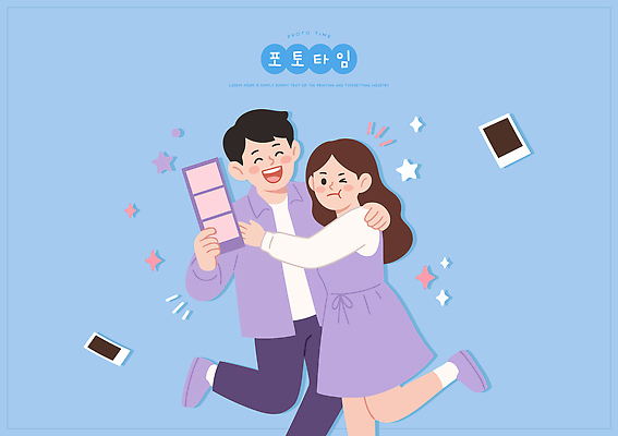 여자 남자 포즈 일러스트 사진 관계 기념 웃음 친구 사진촬영 촬영 셀프카메라 즐거움 케미 국내일러스트 AI파일 감정 표정 사람 신조어 파일형식 벡터 유행어 유행