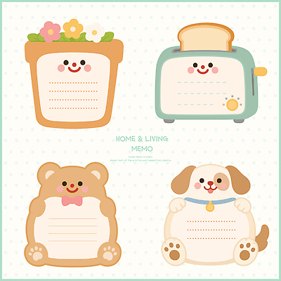 캐릭터 꽃 화분 생활용품 일러스트 곰 일상 사무용품 정보 메모지 강아지 리빙 꾸미기 토스트기 국내일러스트 AI파일 식물 동물 포유류 문구용품 라이프 반려동물 가전제품 개 오브젝트 파일형식 벡터 생활