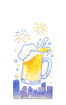JPG 음료 일러스트 잔 수채화 맥주 폭죽 불꽃놀이 이벤트 건물 여름 파티 보라색 축제 거품 화려 도심 밤 시원함 즐거움 스카이라인 맥주축제 국내일러스트 AI일러스트 AI콘텐츠 식기 건축물 계절 감정 컬러 컨셉 놀이 주류 도시 파일형식 건축