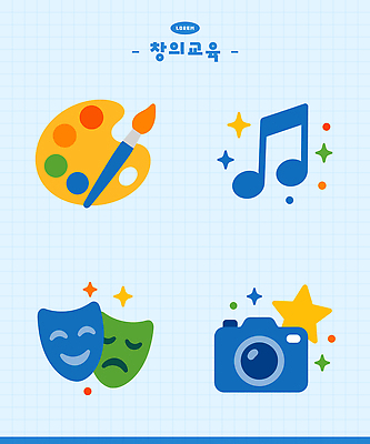 교육 예술 음악 음표 일러스트 가면 학습 카메라 도구 팔레트 플랫 연기 즐거움 연극 상상력 창의력 국내일러스트 AI파일 기호 감정 문화예술 전자제품 파일형식 벡터 문자