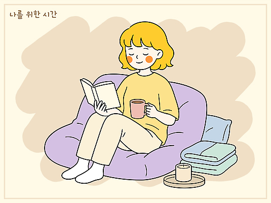 음료 생각 일러스트 초 집안 휴식 사람 취미 일상 책 소파 독서 편안함 담요 즐거움 조용 노란머리 국내일러스트 AI파일 헤어스타일 감정 컨셉 의자 실내 라이프 감각 파일형식 벡터 가구 내부 생활 생활용품 오브젝트