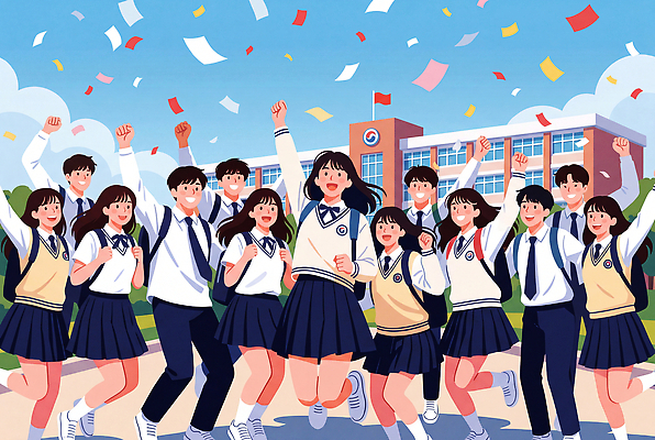 JPG 학생 기념일 포즈 일러스트 학교 청소년 날리기 웃음 친구 축제 운동장 기쁨 축하 그룹 즐거움 손흔들기 국내일러스트 교육 감정 컨셉 스포츠시설 관계 모션 표정 사람 이벤트 공간 파일형식 스포츠 시설