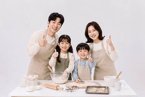 JPG 편집이미지 가족 디저트 함께함 요리 부모 쿠키 주방 엄지손가락 자녀 즐거움 반죽 만들기 긍정 의료성형뷰티 편집실사 AI인물포토 AI콘텐츠 감정 음식 컨셉 손가락 관계 모션 CG 파일형식 AI포토 손 신체부위 사람