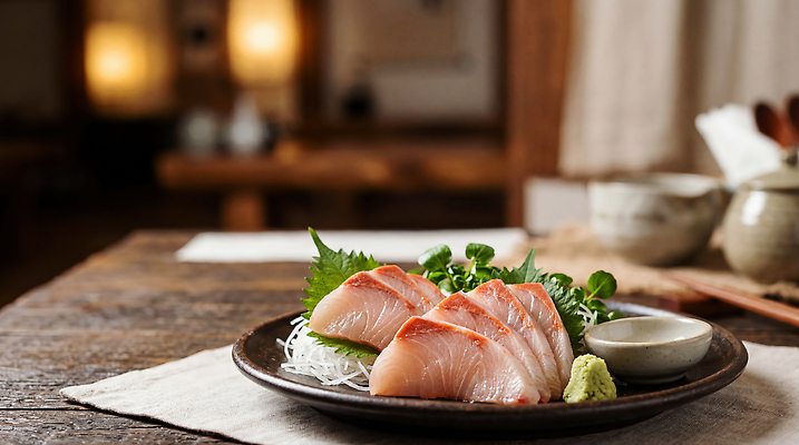 JPG 편집이미지 식기 음식 채소 식탁 탁자 조명 생선회 회 신선 고추냉이 간장 편집실사 가구 양념 CG 파일형식 생활용품 오브젝트