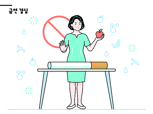 여자 과일 일러스트 탁자 바나나 흡연 담배 건강 사람 일상 선택 사과 금연 생활습관 피하기 국내일러스트 AI파일 캠페인 가구 컨셉 모션 라이프 사회이슈 습관 파일형식 벡터 생활용품 생활 오브젝트
